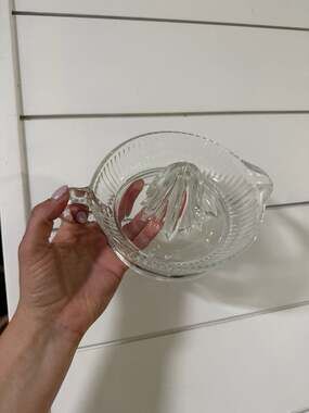 Vintage Clear Pressed Glass Citrus Juicer Reamer
